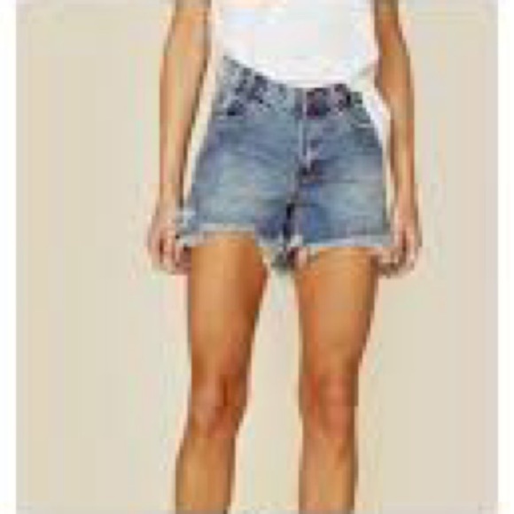 ONE TEASPOON Hawks High Waist Denim Shorts - Picture 2 of 7